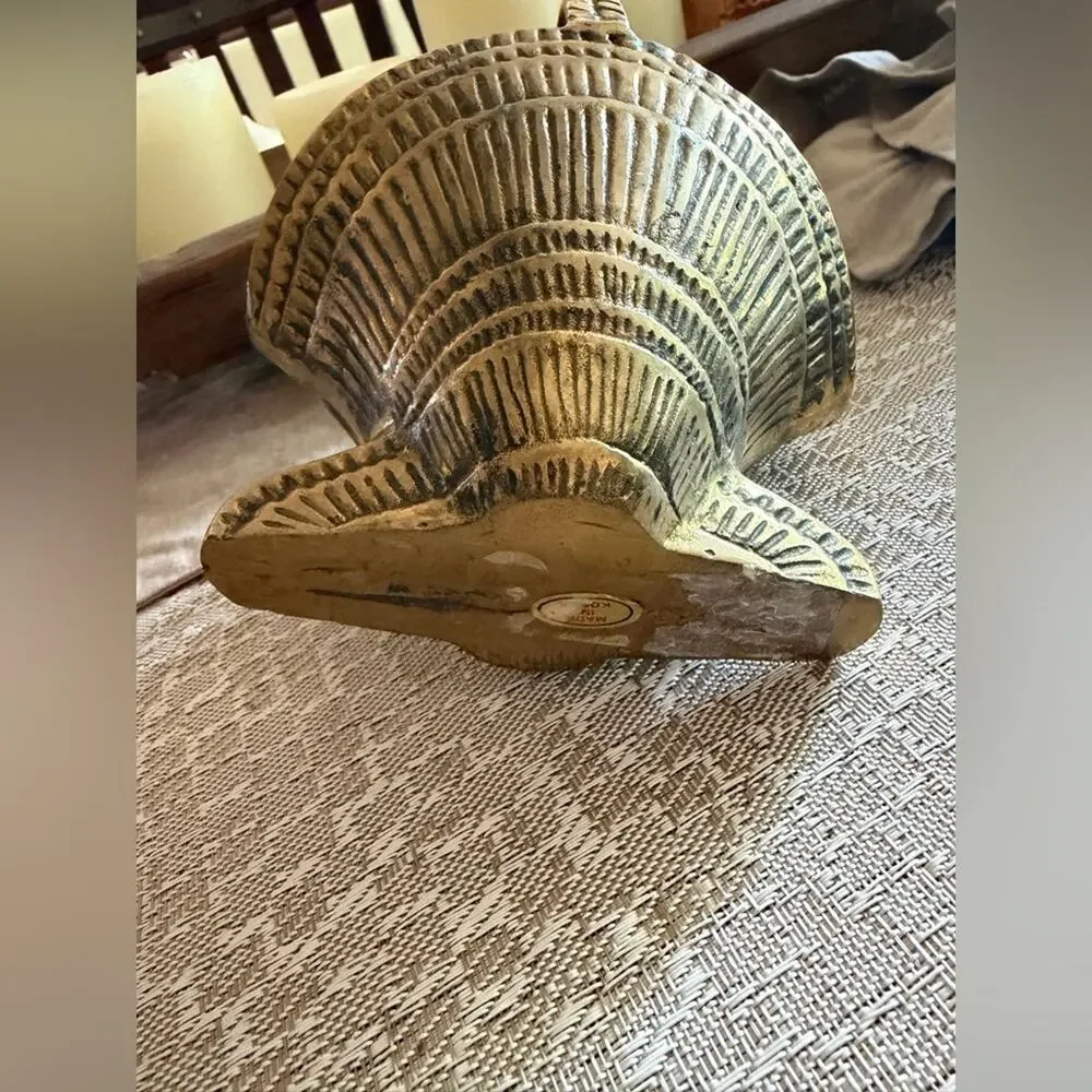 Vintage solid Brass seashell basket Gorgeous